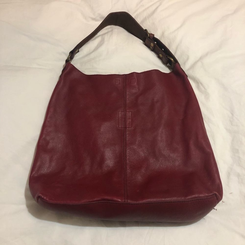 Lucky brand large red hobo bag